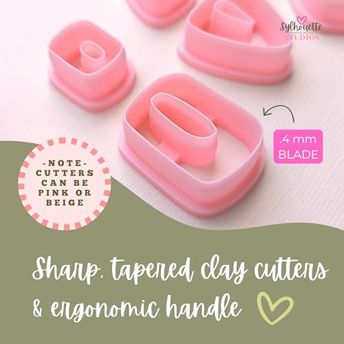 Polymer Clay Cutters - 8 Piece Geometric No Drill Shapes Regular Size by Sylhouette Studios - Earrings & Jewelry Making Tools