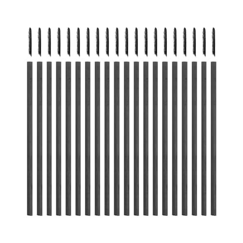 MECCANIXITY 26Pcs Willow Charcoal Sticks, 2-4mm Willow Charcoal Pencils Soft Sketch Vine Art Supplies Set for Drawing Sketching Shading Painting Artists Beginners