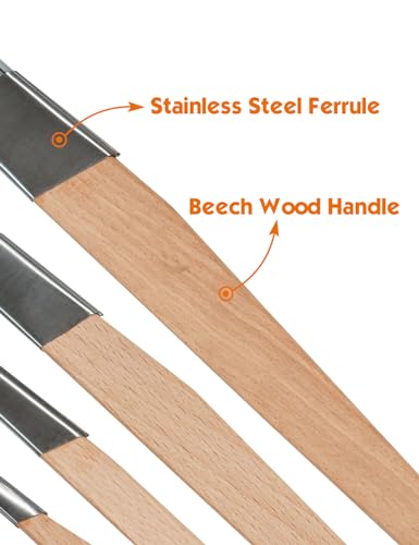 ROLLINGDOG Trim Paint Brush - Detail Trim Brush, Cutting in Brush for Detailed Work & Edging, Pack of 4