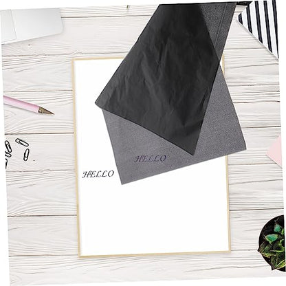 Angoily Graphite Carbon Transfer Paper for Tracing and Copying 25 Sheets of Graphite Paper for Artists DIY Projects and Office Use