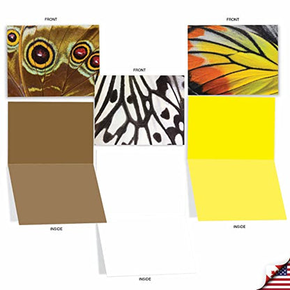 The Best Card Company - 10 Assorted Blank Notecards Boxed Set 4 x 5.12 Inch with Envelopes (10 Designs, 1 Each) Boxed Assorted Kid Cards of Pets - WING IT M3108 - style: Wing It