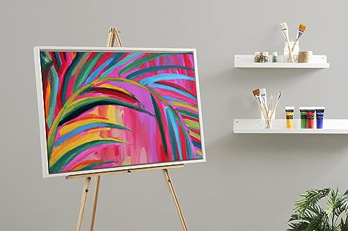 Kate and Laurel Sylvie Blank Framed Canvas Wall Art, 22x22 Gray, Modern Empty Canvas for Paint-Your-Own Art, Premium Canvas Already Framed - color: White, size: 23"L x 33"W