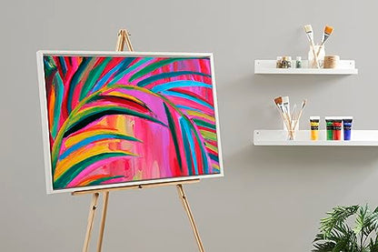 Kate and Laurel Sylvie Blank Framed Canvas Wall Art, 22x22 Gray, Modern Empty Canvas for Paint-Your-Own Art, Premium Canvas Already Framed - color: White, size: 23"L x 33"W