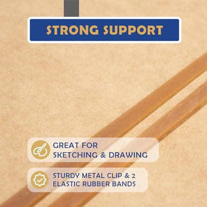 Falling in Art 13X17 & 23X26 Sketch Board Set, Drawing Tote Board for Artists with Sturdy Clip and Rubber Bands, Portable Art Clipboard for Classroom and Studio Drawing - size: 13X17"& 23X26"