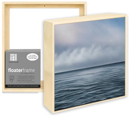 Ampersand Float Frame 1.5In Thin 12X12 Maple - color: Maple, size: 12x12