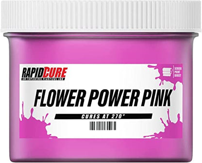 Rapid Cure® Screen Printing Ink Pink (8oz.) - Plastisol Ink for Screen Printing, Fast Curing Fabric Paint - Screen Print Direct®, USA Made - color: Flower Power Pink, size: 8 fl oz