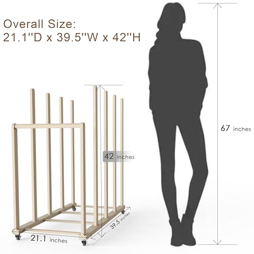 Art Storage Rack - Canvas Boards Stand for Drawing Boards - Contemporary Art Studio Gallery (21.1" D x 39.5" W x 42" H) - size: 21.1"D x 39.5"W x 42"H
