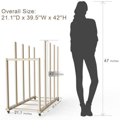 Art Storage Rack - Canvas Boards Stand for Drawing Boards - Contemporary Art Studio Gallery (21.1" D x 39.5" W x 42" H) - size: 21.1"D x 39.5"W x 42"H