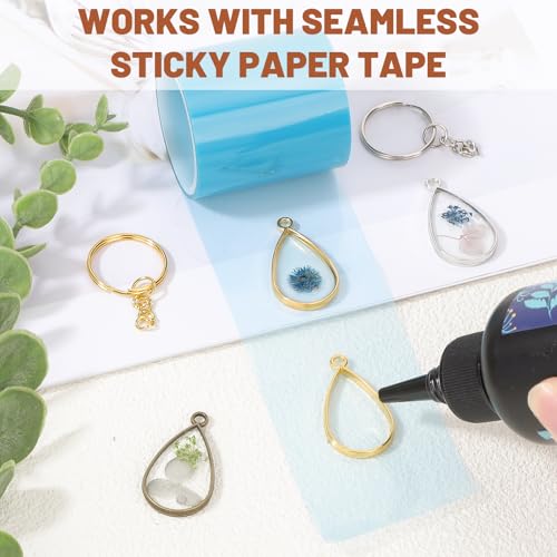Gartful Open Bezels for Resin Jewelry Making, Hollow Frame Pendants with Jump Rings, Craft Bezels for Necklace, Earrings - style: Water Drop - 30PCS