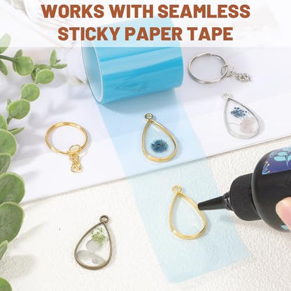 Gartful Open Bezels for Resin Jewelry Making, Hollow Frame Pendants with Jump Rings, Craft Bezels for Necklace, Earrings - style: Water Drop - 30PCS