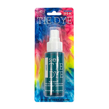 S.E.I. Jade Tie Dye Spray Bottle: 2oz. Non Toxic Fabric Dye Spray, DIY Permanent Clothing Dye, One Step, Ready to Use Tie Dye Supplies - color: Jade, size: 1 Pack