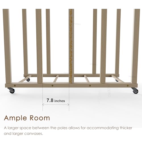 Art Storage Rack - Canvas Boards Stand for Drawing Boards - Contemporary Art Studio Gallery (21.1" D x 39.5" W x 42" H) - size: 21.1"D x 39.5"W x 42"H