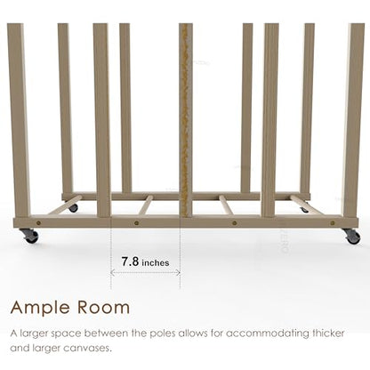 Art Storage Rack - Canvas Boards Stand for Drawing Boards - Contemporary Art Studio Gallery (21.1" D x 39.5" W x 42" H) - size: 21.1"D x 39.5"W x 42"H