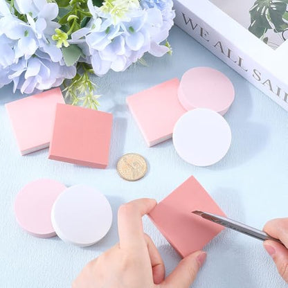 CRASPIRE 8Pcs 4 Styles Pink Rubber Carving Blocks Round Square Linoleum Blocks for Printmaking Stamp Soft Rubber Crafts DIY Crafting Scrapbook Beginners Professional