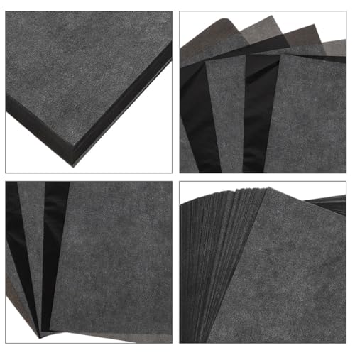 COHEALI Carbon Tracing Paper a4-50 Sheets Graphite Transfer Paper for Drawing Clear Lines for Embroidery and Art Projects