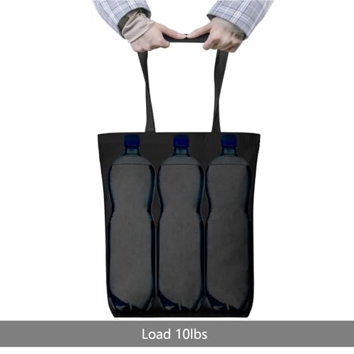 TOPDesign 24-Pack Cotton Tote Bags with 4" Gusset, 15"x16"x4" Economical Lightweight Reusable Grocery Shopping Cloth Bags, Bulk Blank Plain Totes for DIY, Vinyl, Sublimation, Gift (Black) - color: Black