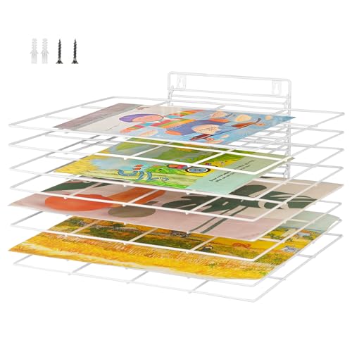 Art Drying Rack for Classroom Paint Drying Rack Small Wall Art Storage Rack with 8 Removable Shelves for Classrooms and Art Studios (White, 8 Shelves) - color: White, size: 8 Shelves