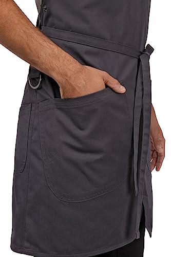 Chef Works Men's Largo Bib Apron - color: Charcoal