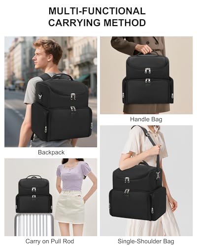 Relavel Tattoo Backpack with 4 Removable Pouches, Tattoo Travel Case with 3 Detachable Dividers, Waterproof Tattoo Carrying Case for Stencil Printer, Equipment and Supplies - Black - color: 01-black