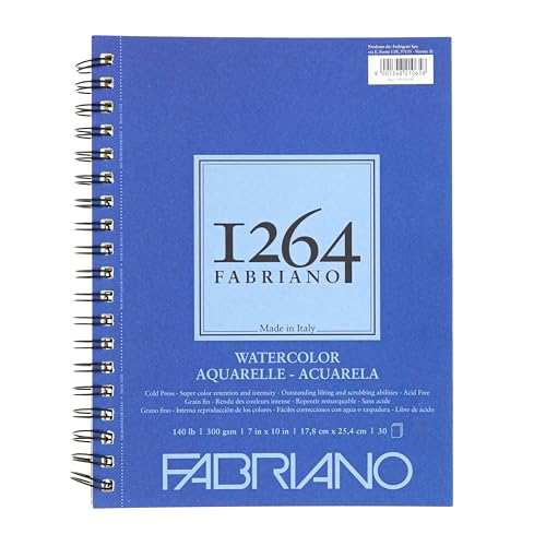 Fabriano 1264 Watercolor Pad, Bright White - size: 7 x 10