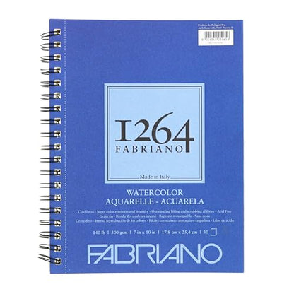 Fabriano 1264 Watercolor Pad, Bright White - size: 7 x 10