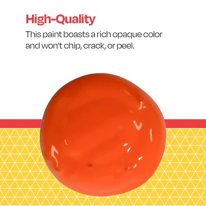 School Smart Washable Tempera Paint, Orange, 1 Pint Bottle - color: Orange