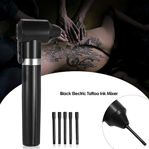 Ink Mixer Machine Kit, Yuelong Pigment Mixer Machine and Ink Caps Kit Includes Makeup Ink Pigment Electric Agitator Machine With 100 Mixing Sticks and 300 Mix Ink Cups for Microblading Supplies - size: Ink Machine +300pcs Caps