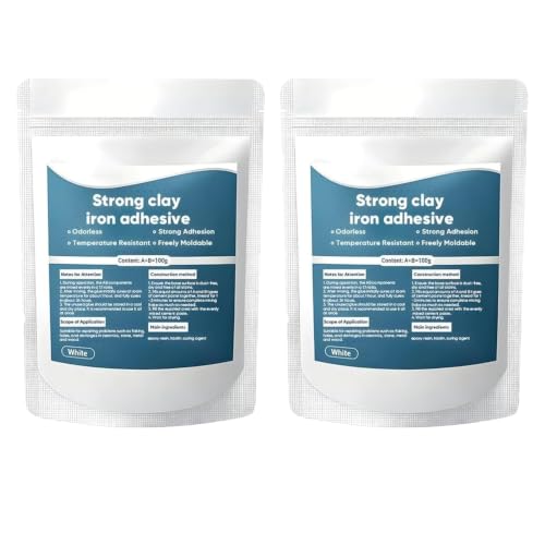 High-Strength Multi-Purpose Repair Clay, Strong Clay Iron Adhesive, Repair Putty Plastic Metal Wood Ceramic Tile and Glass, for Bonding, Repairing, Filling Cracks Holes (2Pcs) - color: 2Pcs