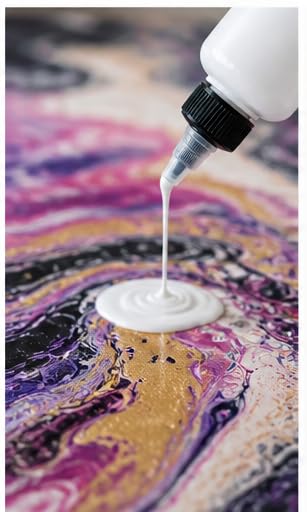 Premium Pour Painting | 8 FLOZ | Fluid Art Paint | Ready to Pour | Light Midnight - color: Light Midnight