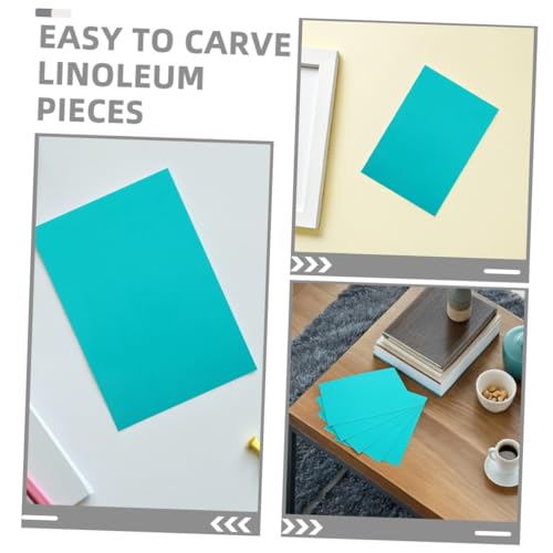 Gadpiparty 6pcs Linoleum Block Printmaking Supplies Carving Block Sheet Block Printing Kit Linoleum Block Printmaking Block Printing Supplies Linoleum Printmaking Supplies