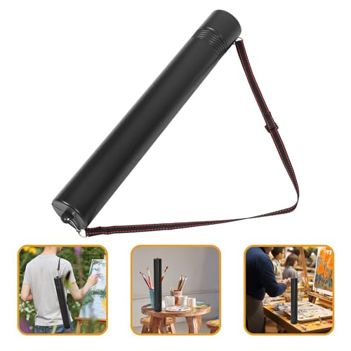 Telescoping Art Tube Waterproof Portable Drafting Tube Black Plastic Blueprint Case for Artists and Architects Poster Storage and Transport