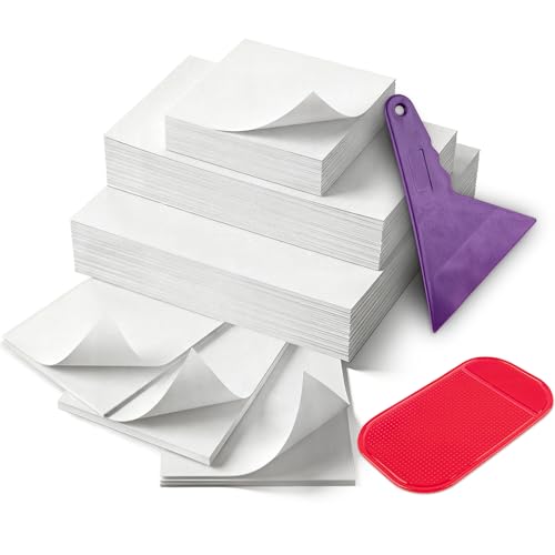 400Pcs Diamond Painting Release Paper: Double-Sided Non-Stick Pre-cut Cover Sheets in 3 Sizes - Reusable & No Residue Replacement for 5D Diamond Art - with Anti-Slip Mat and Straightener