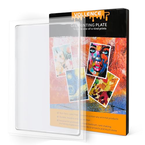 Vollence 3" X 5" Gel Printing Plate Reusable – Ideal for Monoprinting, Press Techniques, and Creative Art Projects - size: 3" x 5"