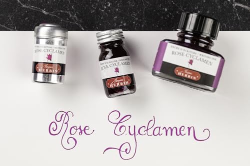 Herbin Fountain Pen Ink - 30ml Bottled - Rose Cyclamen - color: Rose Cyclamen, size: 1 fl oz