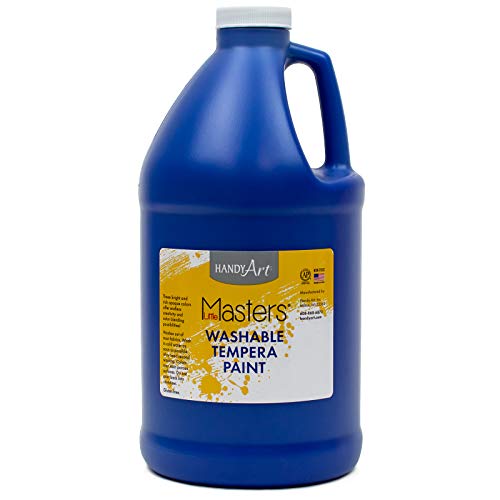 Handy Art Little Masters Washable Tempera Paint, 64 Fl Oz (Pack of 2), Orange and Blue