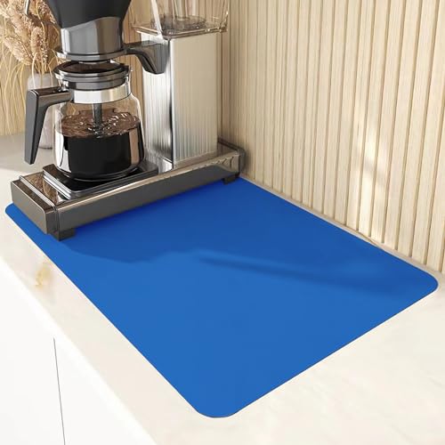 Silicone Placemats, Food-Grade Non-Slip Waterproof, Dining, Stain Resistant, Countertop Protector, Kitchen Counter Mat, Heat Resistant, Baking mat Dishwasher Safe (Blue, 1) - color: Classic Blue, size: 23.6 x 15.7 in - 1pc (0.05 in)