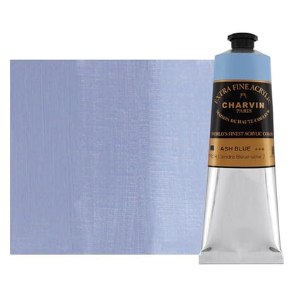 Charvin Extra Fine Professional Acrylic Paint - Ash Blue, 60ml Tube, Triple-Milled, Lightfast Pigments, Open Stock Artist Acrylic Paints in Nature-Inspired Hues - color: Ash Blue, size: 2.02 Fl Oz (Pack of 1)