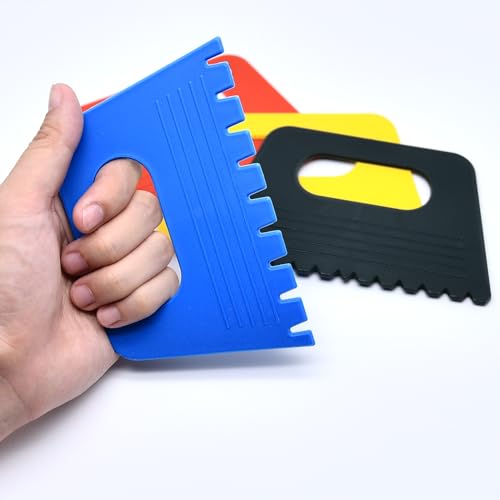 Surf turtle Plastic Thickened Scraper 7 Pack Oil Painting Palette Knife,Pigment Scraper Set,Artistic Palette Knife Tool