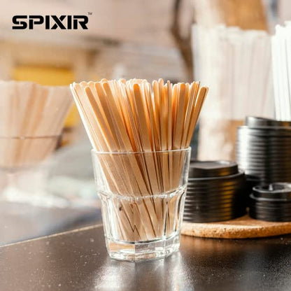 Coffee Stirrers Disposable Wooden Coffee Stir Sticks - Round-End Birchwood 5.5 Inches Large Wooden Stir Sticks - Pack of 500 Wood Stir Sticks, Coffee Sticks, Stirrers - style: 5.5 Inches - Pack of 500