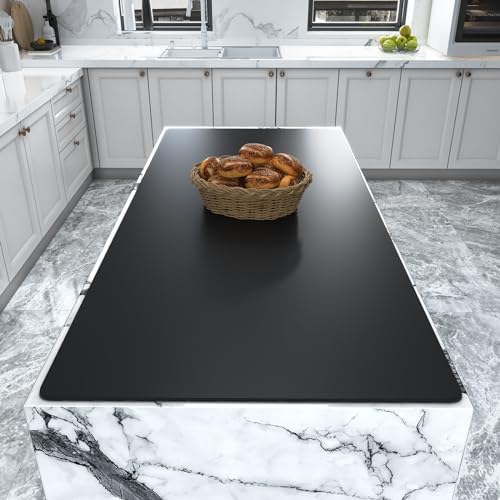 Warome Heat Resistant Mat, 47"x 23" Silicone Mat, Extra Large Silicone Mats for Kitchen Countert, Nonslip Kitchen Countertop Protector for Baking/Crafts, No Creases-Black - color: 47"Black, size: 47"L x 23.6"W