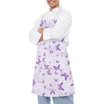 Cooking Apron for Adults with Pockets, Waterproof Oil Resistant Bib for Kitchen Restaurant BBQ Baking - color: Style (333)