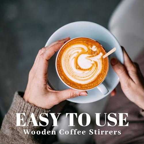 ANTETOK Wooden Coffee Stirrers - Coffee Stir Sticks 5.5 Inch,100pcs Disposable Swizzle Sticks,Swizzle Drink Sticks for Coffee,Tea,Cocktail and Hot Chocolate - size: 5.5Inch-100pcs