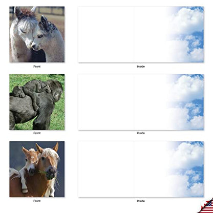 The Best Card Company - 10 Adorable Note Cards Blank (4 x 5.12 Inch) - Wildlife and Animal Cards, Assorted Boxed Set - Mommy Dearest AMQ4961OCB-B1x10 - style: Mommy Dearest