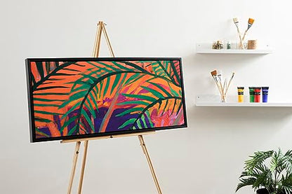 Kate and Laurel Sylvie Blank Canvas Wall Art, 18x40 Black, Modern, Framed for Paint-Your-Own Art - color: Black, size: 18"L x 40"W