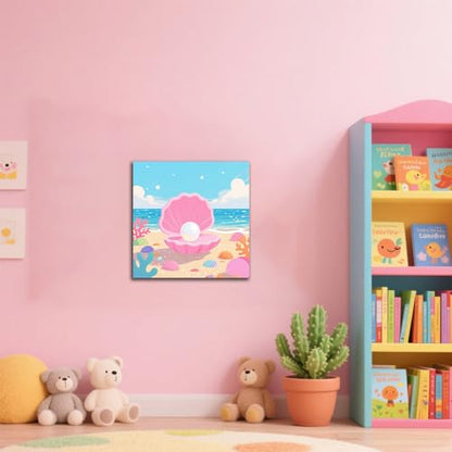 WEMEON Pearl Paint by Numbers Kit for Kids with Frame and Easel, Easy Paint by Numbers Kits for Kids Ages 4-6, Small Painting by Number for Birthday Gift, Painting Party(10X10inch) - color: DMBK-0008-US(10X10inch)