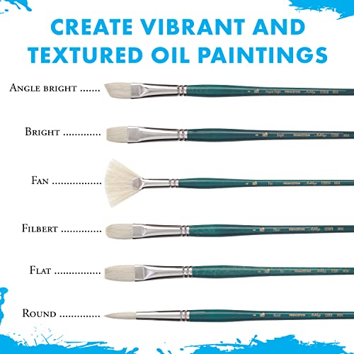 Princeton Ashley Bright Brush, Natural, Long Handle, Size 2, 1 Count - color: Blue Green, size: Size 2