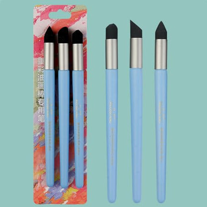 Color Shaper Paints Mixing Tool Paint Shaper Color Painting Blending Tool for Smearing Blending Highlighting Silicone Silicone Painting Brush Paint Brush - color: Gold Set of 3