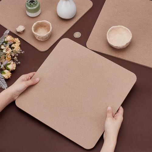UNICRAFTALE 3Pcs 30cm Square Pottery Wheel Bat Ceramic Drying Slab Ceramic Clay Throwing Bats Pottery Bats for Pottery Wheel Portable Clay Wedging Board with Built for Clay Crafts Arts - size: 30cm long