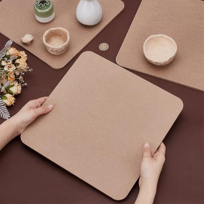 UNICRAFTALE 3Pcs 30cm Square Pottery Wheel Bat Ceramic Drying Slab Ceramic Clay Throwing Bats Pottery Bats for Pottery Wheel Portable Clay Wedging Board with Built for Clay Crafts Arts - size: 30cm long