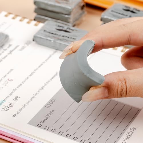 Mr. Pen- Kneaded Erasers, 1.37" x 1.7", 24 Pack, Gray | Soft Moldable Art Erasers for Charcoal, Graphite & Pastel Drawing, Precision Highlighting, Smudge Control - color: Gray, size: 24 Pack, 1.7" x 1.37"